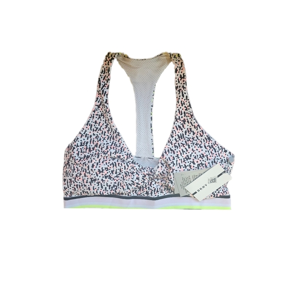 DKNY Sport Confetti  Printed Low-Impact Sports Bra Size M - Picture 2 of 3